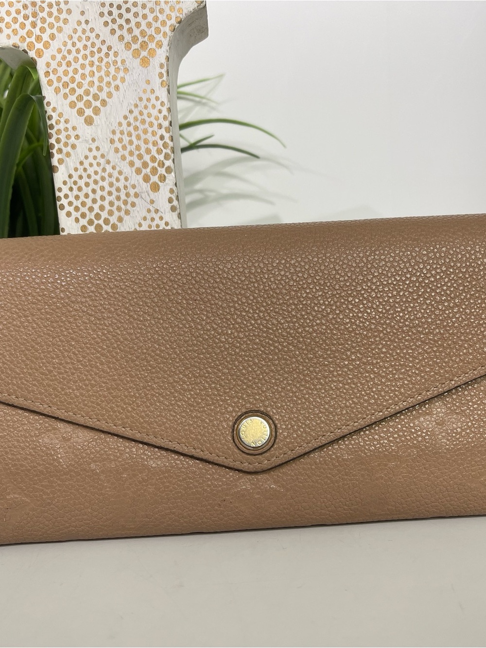 Louis Vuitton Tan Empriente Leather Sarah Wallet